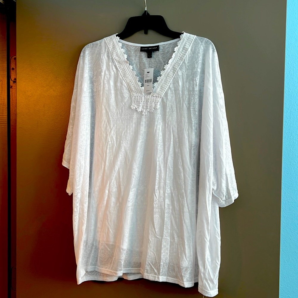 NWT Lane Bryant White shirt